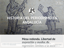 Tablet Screenshot of historiadelperiodismoenandalucia.wordpress.com