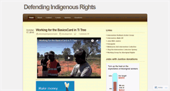 Desktop Screenshot of defendingindigenousrights.wordpress.com