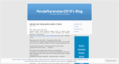 Desktop Screenshot of pendaftaranstan2010.wordpress.com