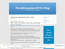 Tablet Screenshot of pendaftaranstan2010.wordpress.com