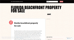 Desktop Screenshot of floridabeachfrontpropertyforsale.wordpress.com