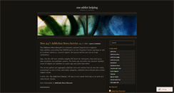 Desktop Screenshot of 1addicthelping.wordpress.com