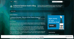 Desktop Screenshot of lebanonfashionweek.wordpress.com