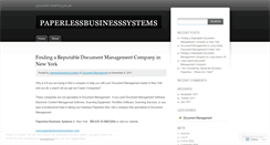 Desktop Screenshot of paperlessbusinesssystems.wordpress.com