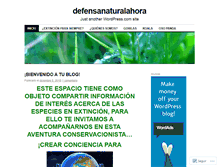 Tablet Screenshot of defensanaturalahora.wordpress.com