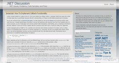 Desktop Screenshot of dotnetdiscussion.wordpress.com