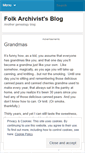 Mobile Screenshot of folkarchivist.wordpress.com