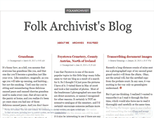 Tablet Screenshot of folkarchivist.wordpress.com