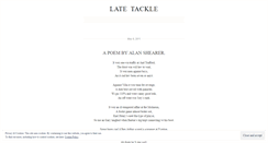 Desktop Screenshot of latetackle.wordpress.com