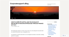 Desktop Screenshot of corporatesupport.wordpress.com