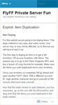Mobile Screenshot of flyffserverfun.wordpress.com