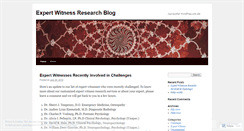 Desktop Screenshot of expertwitnessresearch.wordpress.com