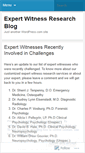 Mobile Screenshot of expertwitnessresearch.wordpress.com