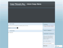 Tablet Screenshot of designphilosophyinteriors.wordpress.com