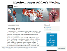 Tablet Screenshot of myochemsupersoldier.wordpress.com
