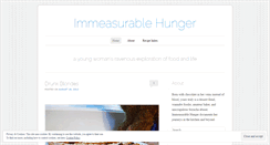Desktop Screenshot of immeasurablehunger.wordpress.com