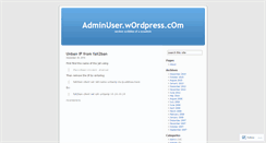 Desktop Screenshot of adminuser.wordpress.com