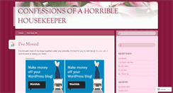 Desktop Screenshot of confessionsofahorriblehousekeeper.wordpress.com