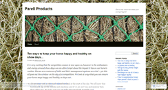Desktop Screenshot of parellproducts.wordpress.com