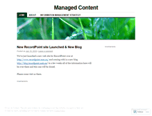 Tablet Screenshot of managedcontent.wordpress.com