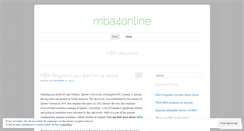 Desktop Screenshot of mba4online.wordpress.com