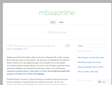 Tablet Screenshot of mba4online.wordpress.com