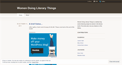 Desktop Screenshot of literarywomen.wordpress.com