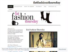 Tablet Screenshot of fatfashionthursday.wordpress.com