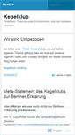 Mobile Screenshot of kegelklub.wordpress.com
