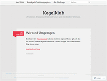 Tablet Screenshot of kegelklub.wordpress.com