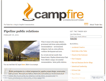 Tablet Screenshot of campfirecomm.wordpress.com