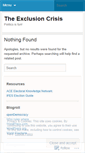 Mobile Screenshot of exclusioncrisis.wordpress.com