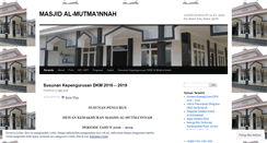 Desktop Screenshot of masjidalmutmainnah.wordpress.com