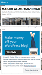 Mobile Screenshot of masjidalmutmainnah.wordpress.com