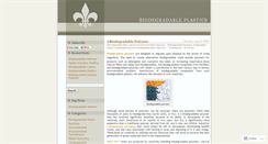 Desktop Screenshot of biodegradableplastics.wordpress.com