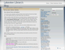 Tablet Screenshot of lakeviewlibrary.wordpress.com