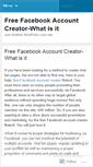 Mobile Screenshot of freefacebookaccount.wordpress.com