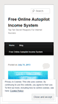 Mobile Screenshot of freeonlineautopilotincomesystem.wordpress.com
