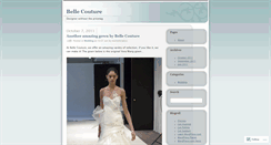 Desktop Screenshot of bellecouturewedding.wordpress.com