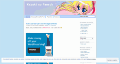 Desktop Screenshot of kazukinofansub.wordpress.com