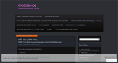 Desktop Screenshot of modidevice.wordpress.com