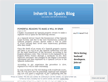 Tablet Screenshot of inheritinspain.wordpress.com