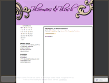 Tablet Screenshot of bloomersandblush.wordpress.com