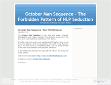 Tablet Screenshot of octobermansequence.wordpress.com