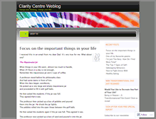 Tablet Screenshot of claritycentre.wordpress.com