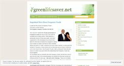 Desktop Screenshot of greenlifesaver.wordpress.com