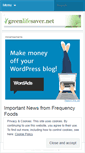 Mobile Screenshot of greenlifesaver.wordpress.com
