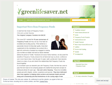 Tablet Screenshot of greenlifesaver.wordpress.com