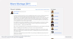 Desktop Screenshot of miamimontage2011.wordpress.com