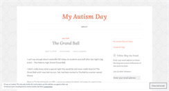 Desktop Screenshot of myautismday.wordpress.com